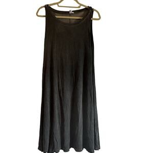 Cable and Gauge Grey Distressed Sack Dress with Mesh V Back- size M